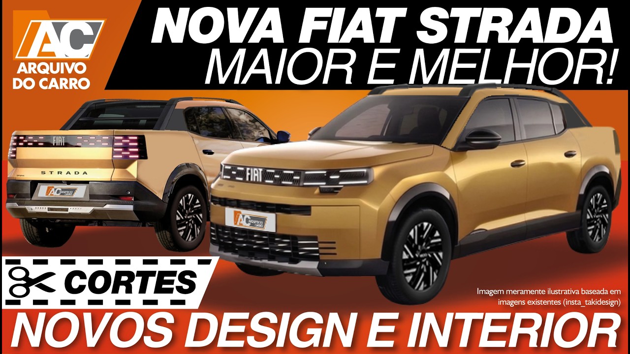 SEGREDO: NOVA FIAT STRADA EM 2028! MAIOR, COM NOVOS DESIGN E INTERIOR!