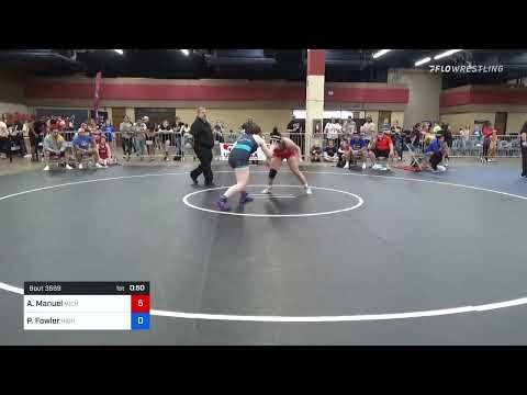 73 Kg Rr Rnd 1 - Amarisa Manuel, Michigan Revolution Wrestling Club Vs Piper Fowler, Higher Callin