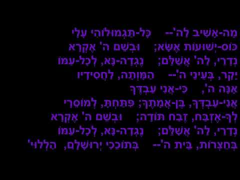 Ma Ashiv מה אשיב Psalm 116:12-19