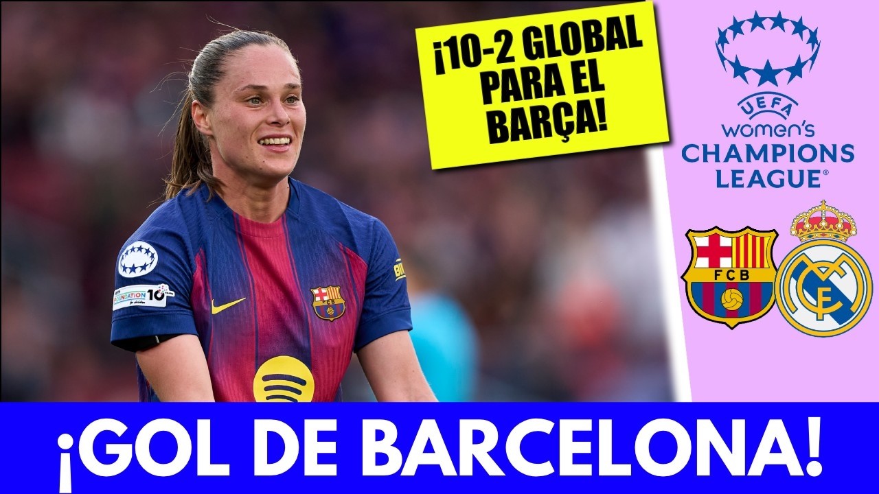 ¡Locura total! Ewa Pajor anota el cuarto del Barcelona al minuto 34 | Champions League Femenina