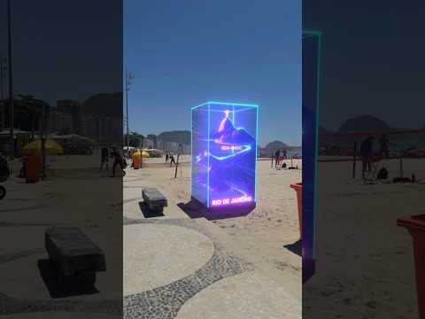 Cyber Art Hologram in Rio de Janeiro beach #blender3d