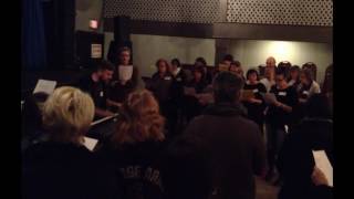 Impromptu Rock Choir's First Practice of Into The Storm by Banners!