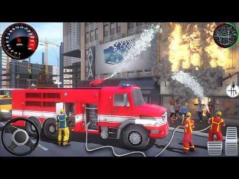 US City Fire Truck  Rescue Simulator - 911 US Emergency Ambulance Driving 3D : Android Gameplay