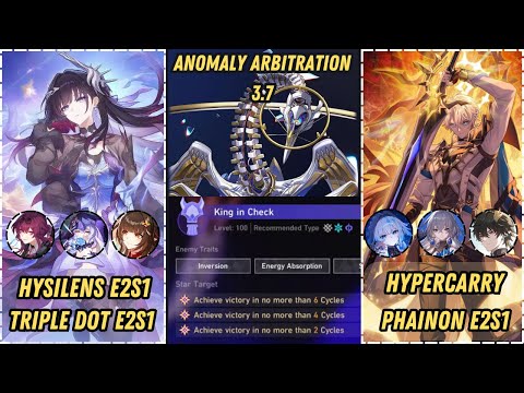 Hysilens E2S1 Triple DOT x Hypercarry Phainon E2S1 Clears Aquila 60M HP | New Memory of Chaos 3.7