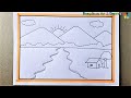 😍 Scenery Drawing with Pencil 😍😍 Bangla Voice Tutorial ✅Easy to Draw