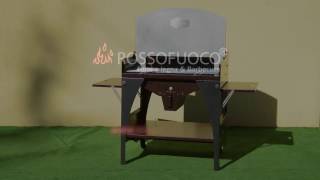 Barbecue a carbone o legna Maxi Rossofuoco 2 piani laterali Barbecue a carbone o legna Maxi Rossofuoco 2 piani laterali