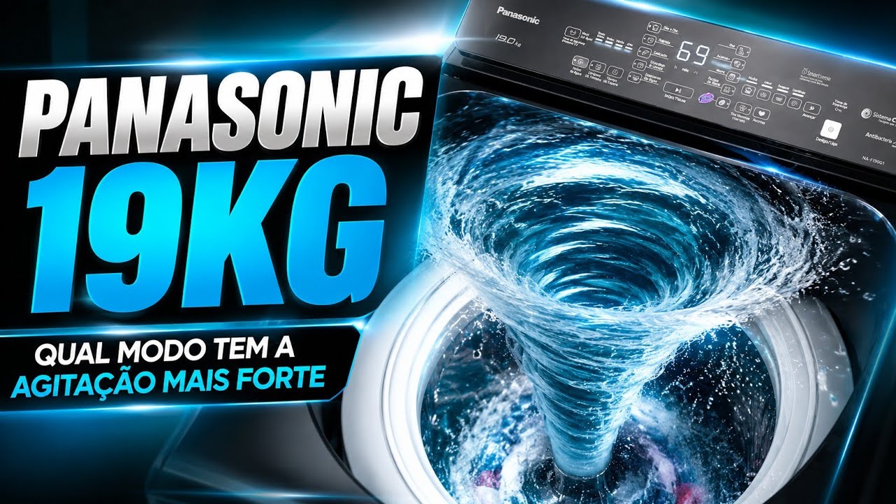 Miniatura da avaliação em vídeo de Máquina de Lavar Panasonic NA-F190A1W 19kg