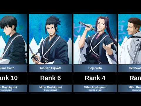 TOP 10 STRONGEST SAMURAI IN BLUE WOLVES OF MIBU (AO NO MIBURO)