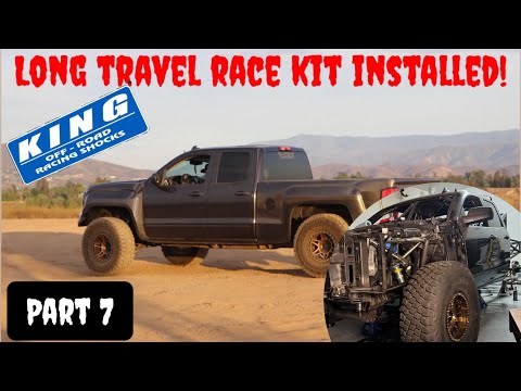 GMC Prerunner gets the wildest long travel kit suspension and king shocks installed!
