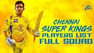 CSK Full Squad IPL 2021 | Chennai Super Kings Players List IPL 2021