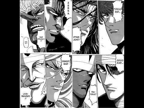 Toriko 325 & 326 Review/Thoughts - Area 6, Jiji The Gold Chef, Whale King Moon, & The Teams