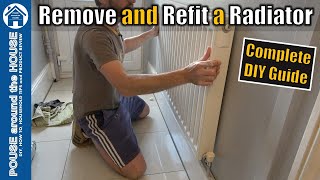 How to remove & refit a radiator without draining central heating system. Radiator valve isolation.