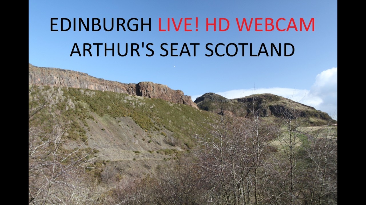 Live webcam view of Arthur's Seat & Salisbury Crags