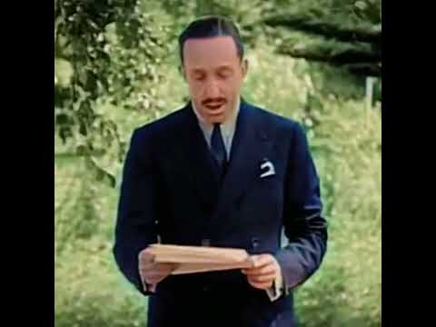 King Alfonso XIII Speaking English (60 fps Colorized Enhanced)