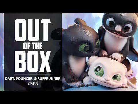 Dart, Pouncer, and Ruffrunner How to Train Your Dragon Statue Unboxing | Out of the Box