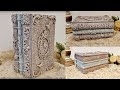 Making Beautiful Shabby Chic Book Box From Cardboard DIY Cardboard Craft Idea