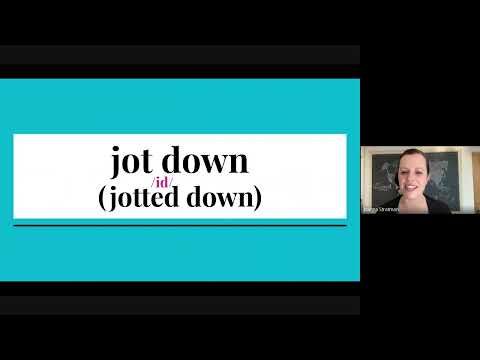 Phrasal Verbs 22: PENCIL IN and JOT DOWN