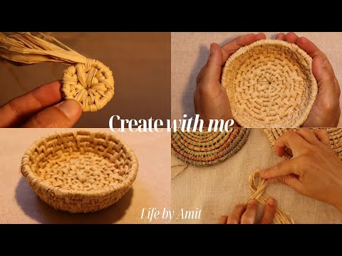 Cozy basket weaving 🌻 Make your own raffia basket