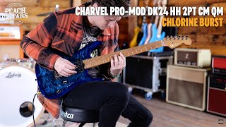 Video thumbnail for No Talking...Just Tones | Charvel Pro-Mod DK24 HH 2PT CM QM | Chlorine Burst by Peach Guitars