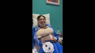 I'm out of the hospital after my cosmetic surgery in Colombia. YERI MUA