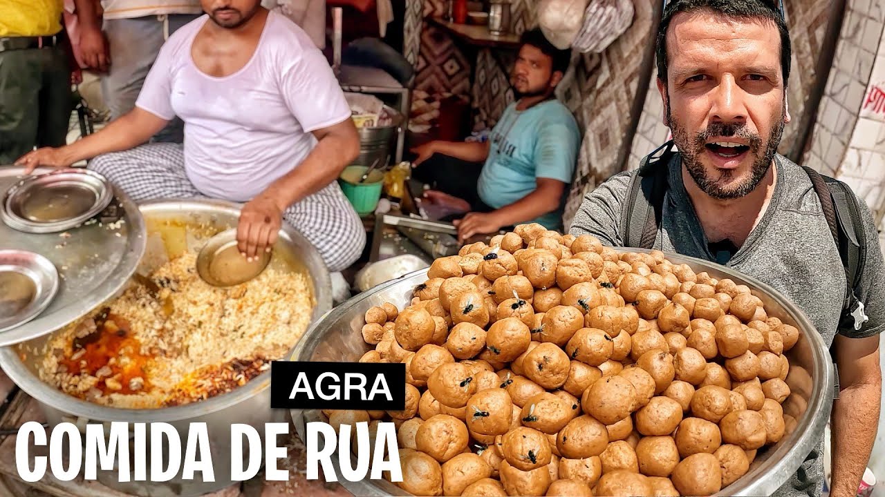 Provando 25 COMIDAS DE RUA em AGRA na India 🇮🇳 [Documentário Completo]