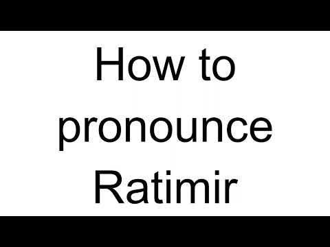 How to Pronounce Ratimir (Croatian)