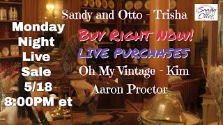 Curated Live Sale Incredible Deals on Unique Vintage Finds! | May 18 @8pm et (5pm pt)