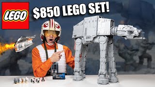 YouTube thumbnail: LEGO STAR WARS UCS AT-AT - Most Expensive LEGO Set! Is it Worth $850?
