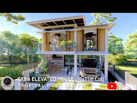 6x8m ELEVATED HOUSE DESIGN (10x11m Lot)