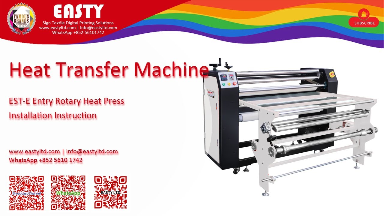 Calendar Heat Press | Heat Transfer Machine for textile | Easty EST-E Rotary Heat Press Installation
