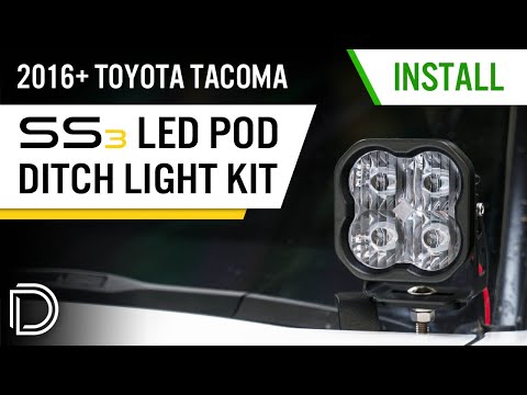 How to Install Ditch Light Bracket Kit for 2016-2023 Toyota Tacoma | Diode Dynamics