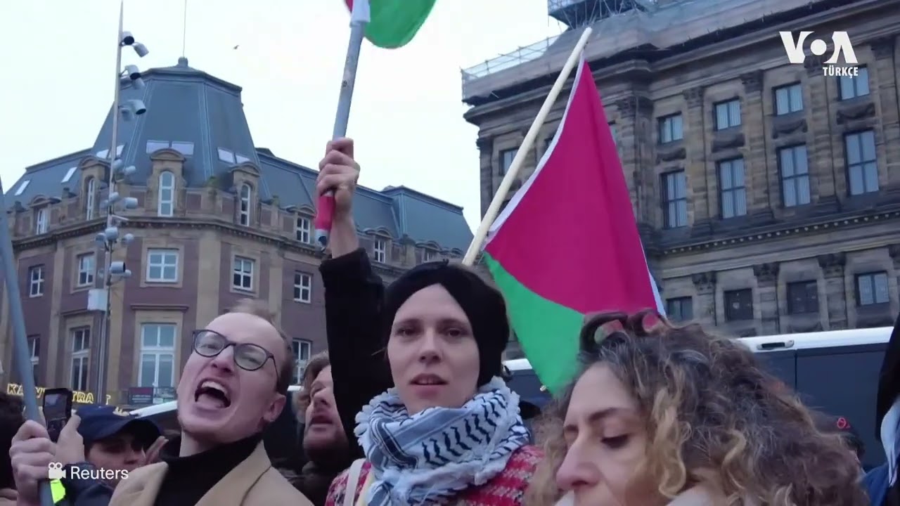 Hollanda’da polis geçen haftaki futbol şiddetinin ardından Filistin yanlısı gösteriyi engelledi