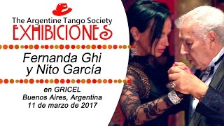 Fernanda Ghi y Nito García en Gricel. Exhibición de tango danza.