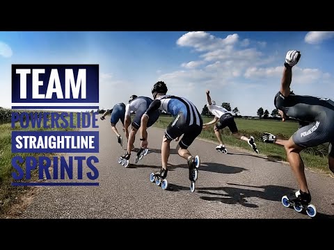 Team Powerslide straighline sprints during training camp