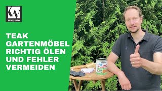 Teak Gartenmöbel ölen - häufige Fehler vermeiden | Inside Kai Wiechmann