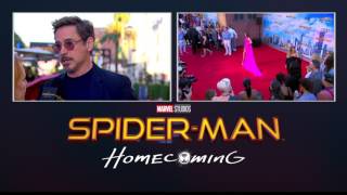 Robert Downey Jr. Makes an Entrance at the Spider-Man: Homecoming Red Carpet World Premiere