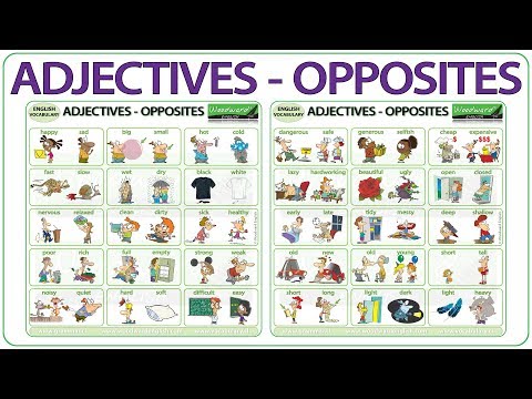Adjectives Opposites in English | Learn English Adjectives and their Opposites | 64 Adjectives