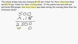 Solving Word Problems - Decimal  Operations