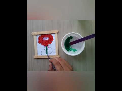 Flower painting 🌷🌹 with tissue paper 🗞️