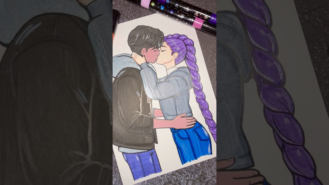 Fanart K-pop Demon Hunters 💜 #coloringpages #mimiloomi #art #shortsviral