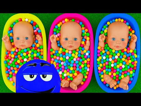 Satisfying Video l How to Make Rainbow Bathtubs into Mixing Slime with Glitter Pool Cutting ASMR 2