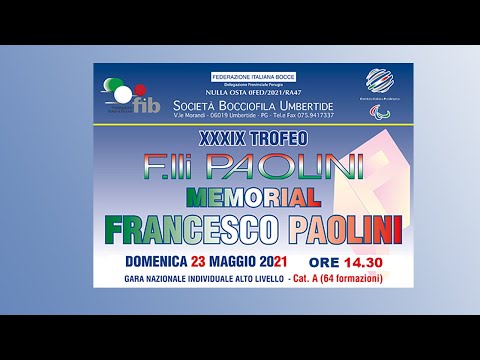XXXIX F.LLI PAOLINI - MEMORIAL FRANCESCO PAOLINI