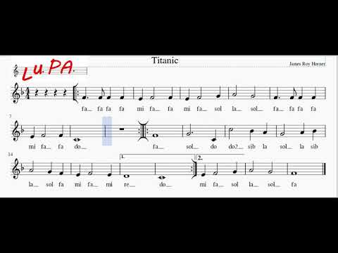 Titanic - My Heart Will Go On -  Flauto dolce - Note - Spartito - Karaoke - Instrumental - Canto