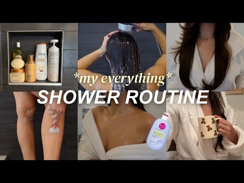 MY EVERYTHING SHOWER ROUTINE 🤍✨ *vanilla edition* | hair care, body care, skin care & self care