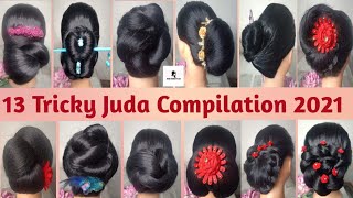 13 Tricky Juda Compilation 2021 || Easy &amp; Simple Juda Hairstyles || Step By Step 🌼