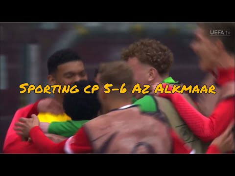 Sporting vs AZ Alkmaar Highlights & Penalty Shooutout | U19 UEFA Youth League Semi Finals 22/23 |