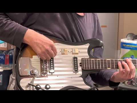 Silvertone Model 1436 1960's Sunburst W/Striped Aluminum Pickguard Silvertone/Teisco WG-2L Japanese image 9