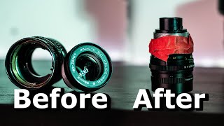 Turning a broken lens to tilt shift and Macro Lens