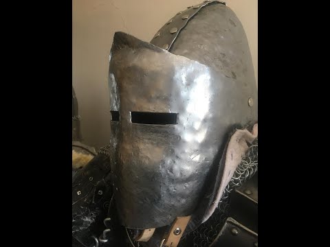 Şövalye miğferi nasıl yapılır ? bazinet miğfer yapımı.How to make a Bascinet Helmet(Knight Helmet)