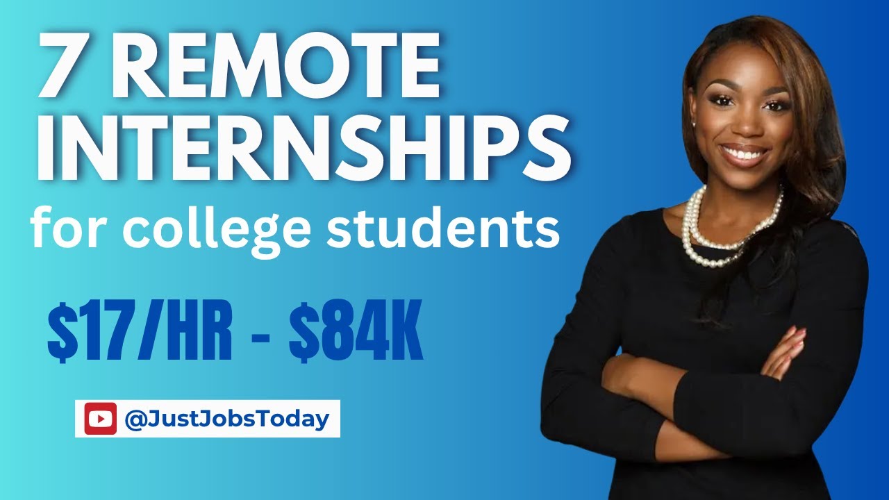 7 Remote Internships for College Students #workfromhome  #remotework